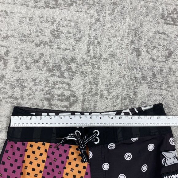 Allyance Mens Rubix Board Shorts Multicolor Patchwork Swim Trunk Bottom Size 32 - Picture 6 of 6